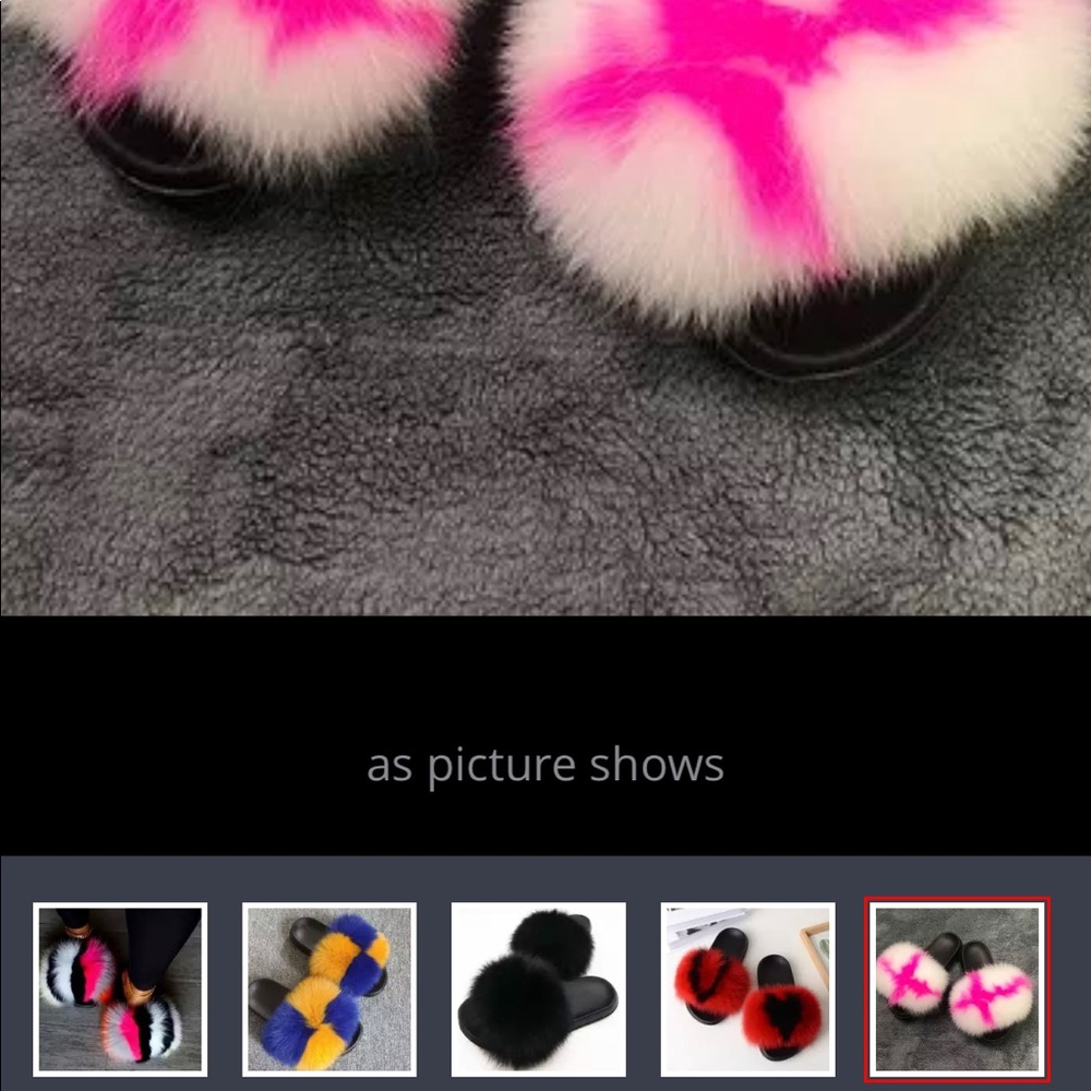 Fur sandals